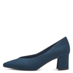 Load image into Gallery viewer, Marco Tozzi Block Heeled Navy Court Shoe  MTW 1
