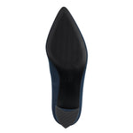 Load image into Gallery viewer, Marco Tozzi Block Heeled Navy Court Shoe  MTW 1
