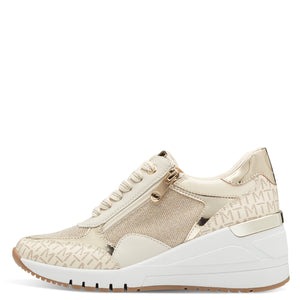 Marco Tozzi Cream Trainer   M7