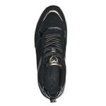 Load image into Gallery viewer, Marco Tozzi Black and Gold Fur Runners MTW6
