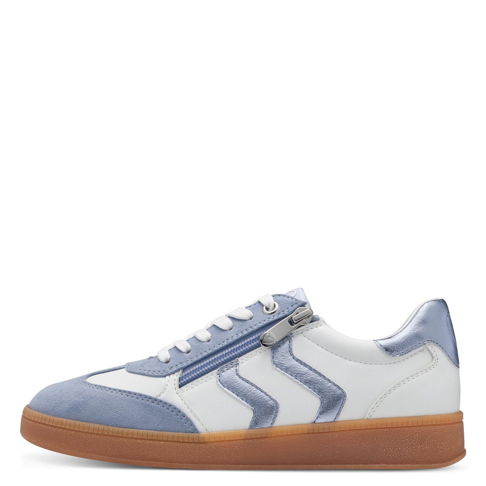 Marco Tozzi White/Light Blue Trainer  M9