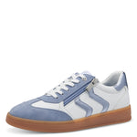 Load image into Gallery viewer, Marco Tozzi White/Light Blue Trainer  M9
