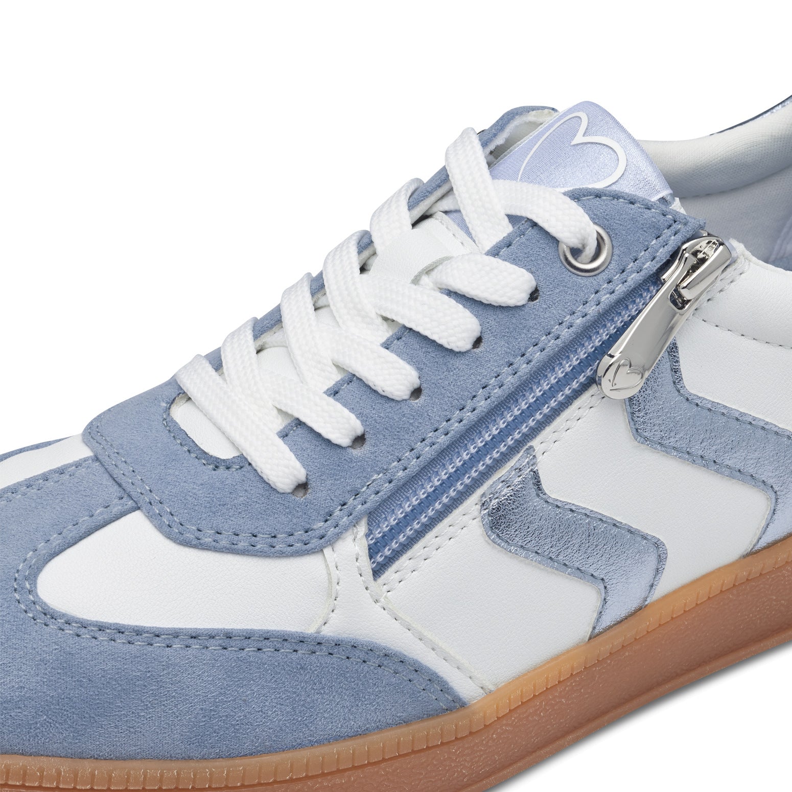 Marco Tozzi White/Light Blue Trainer  M9