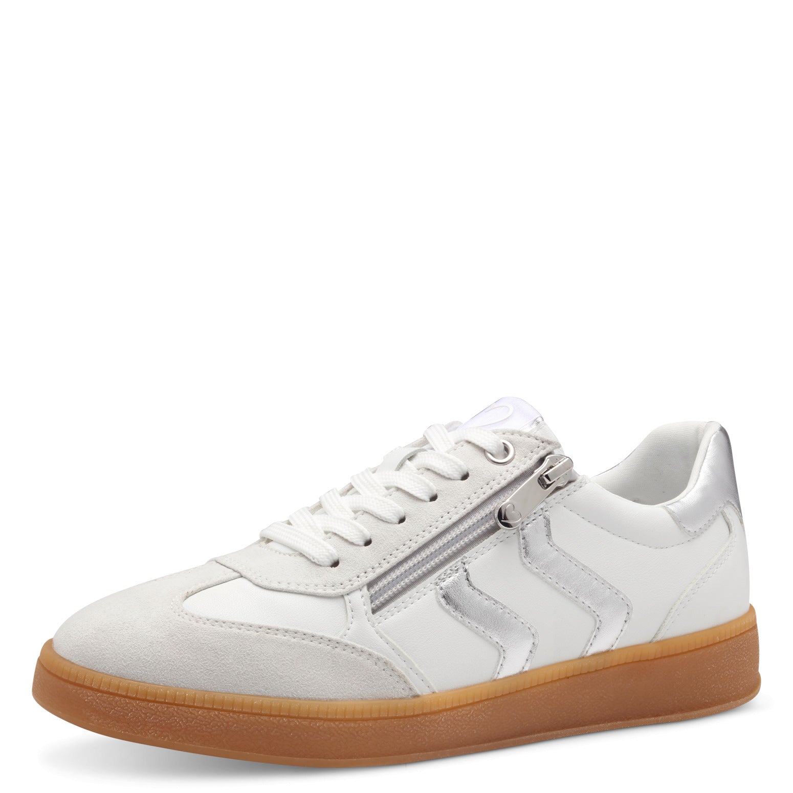 Marco Tozzi White/Silver Trainer M10