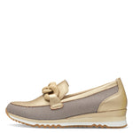 Load image into Gallery viewer, Marco Tozzi Gold Comb Slip On Moccasins M14
