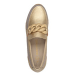 Load image into Gallery viewer, Marco Tozzi Gold Comb Slip On Moccasins M14
