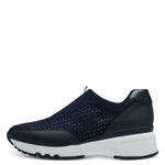 Load image into Gallery viewer, Marco Tozzi Slip on Navy Wedge Runner MTW2
