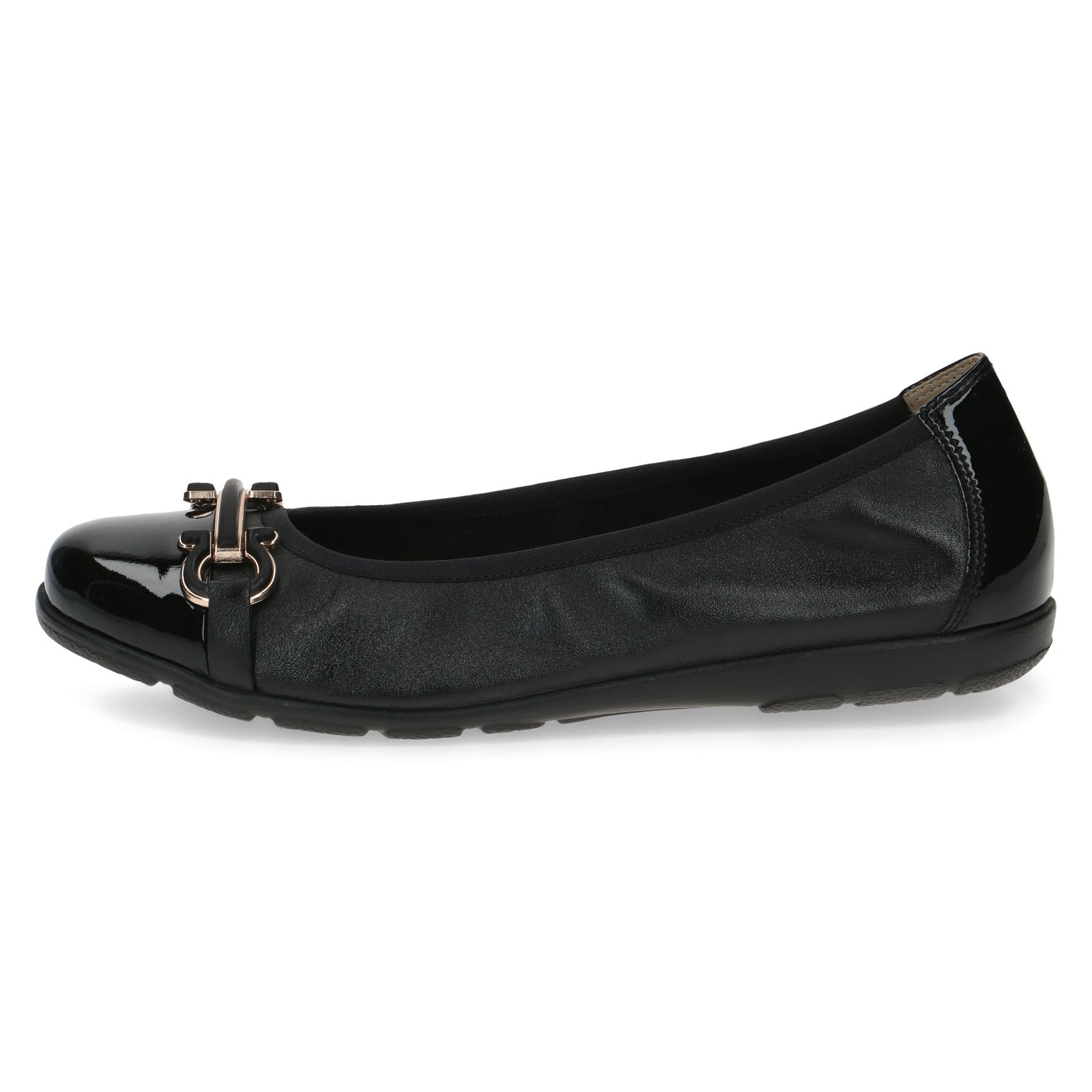 Caprice Black Pump with Buckle Detail CP1