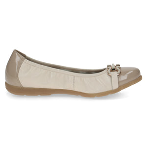 Caprice Cream Pump with Gold Buckle CP2