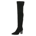Load image into Gallery viewer, Caprice Black Suede Thigh High boots CPW7
