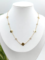 Load image into Gallery viewer, Closed Clover and Gemstone Necklace
