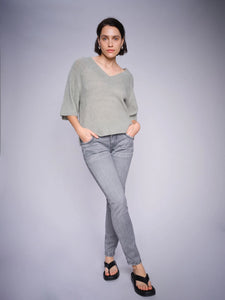 MMTaci ¾ V-neck Knit colour shadow