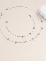 Load image into Gallery viewer, Silver Charm Necklace and Bracelet Set
