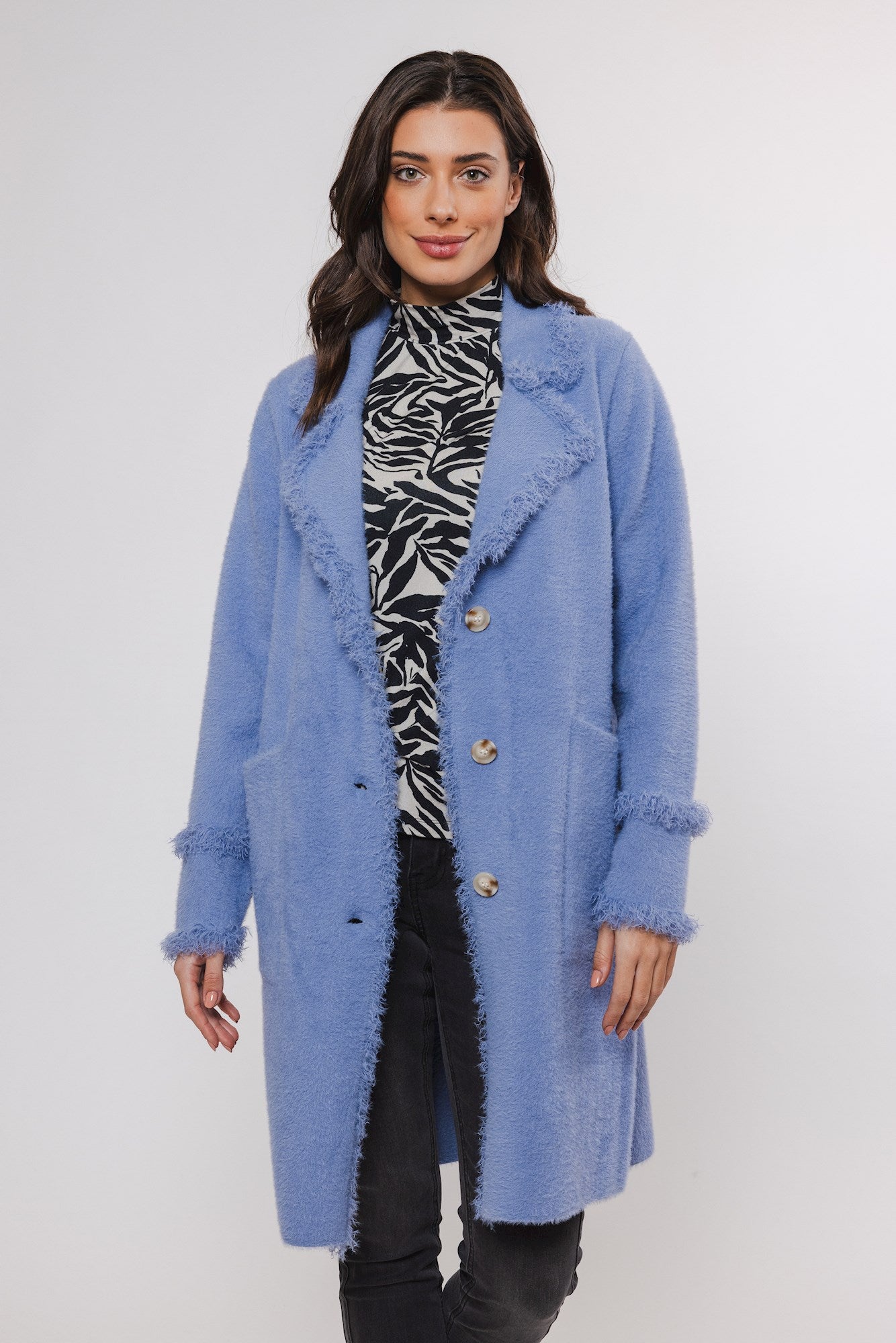 Rino-pele blue catena cardigan