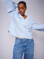 Load image into Gallery viewer, MMYen Sina Lace Blouse sky blue
