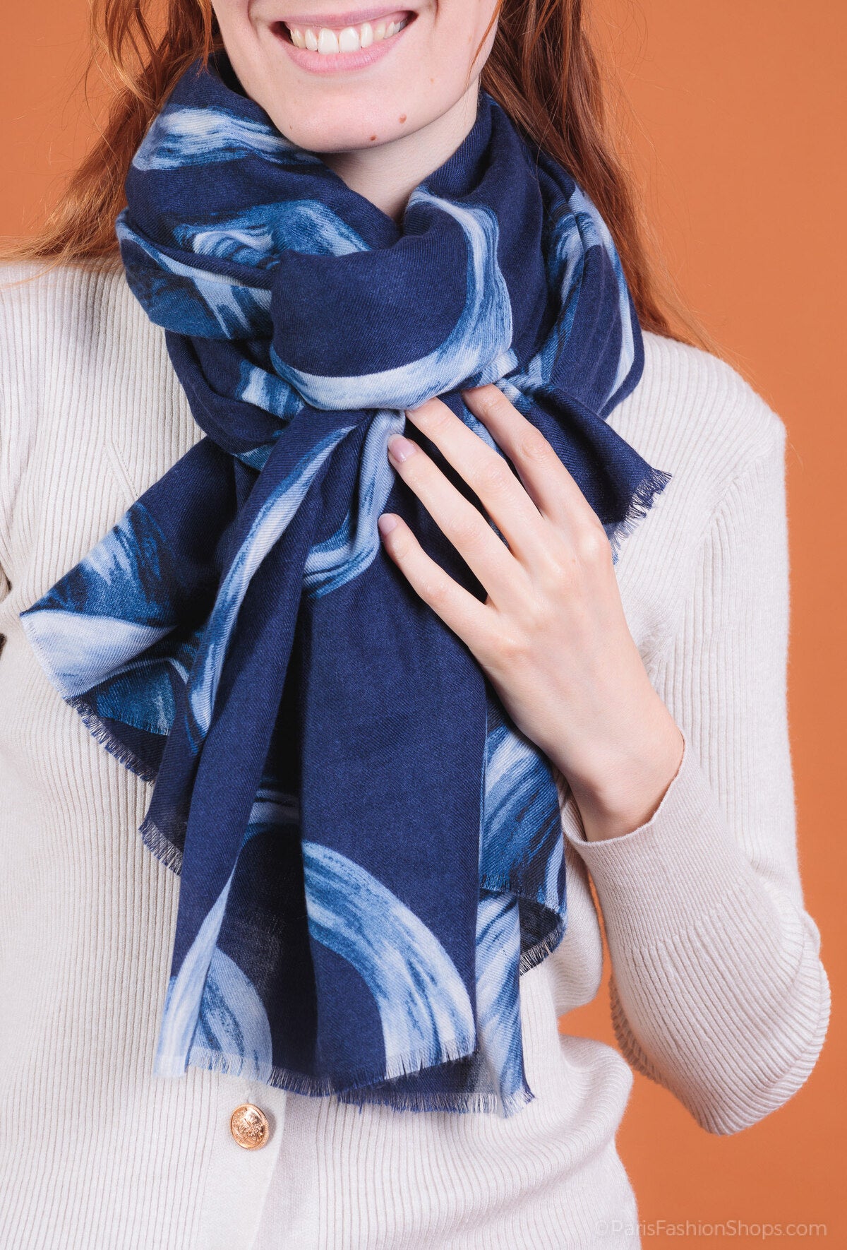 Autumn geo print  scarf