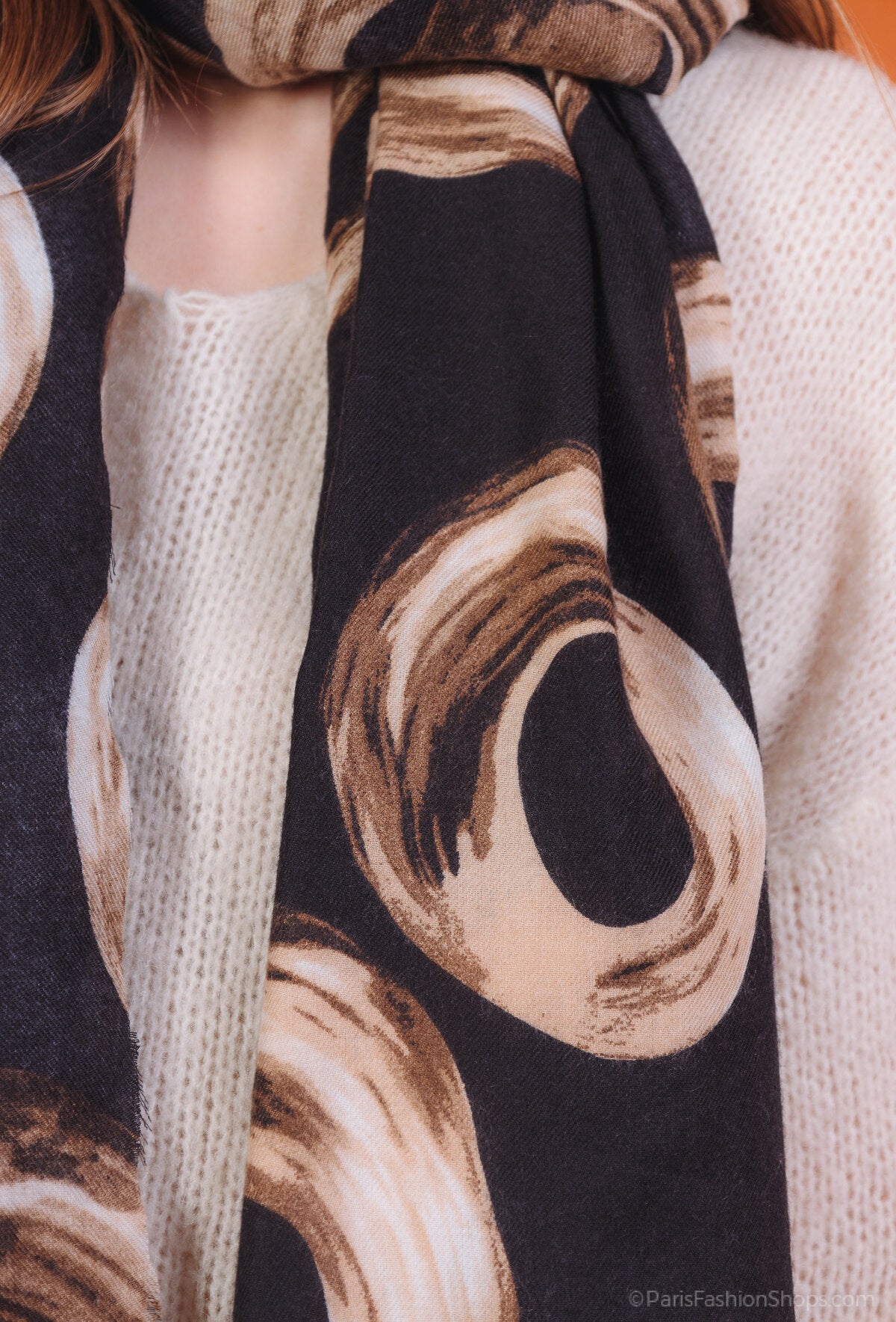 Autumn geo print  scarf