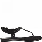 Load image into Gallery viewer, Marco Tozzi Black Sparkling Toe-Post Sandal MTS11

