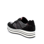 Load image into Gallery viewer, IGI &amp; CO Black/ Glitter Platform Sole Sneaker IGW8

