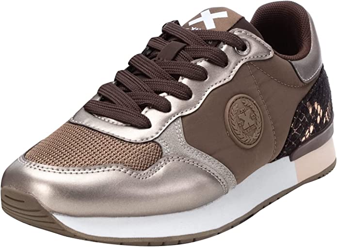 XTI Flat Sole Runner Taupe/ Pewter. XTW12