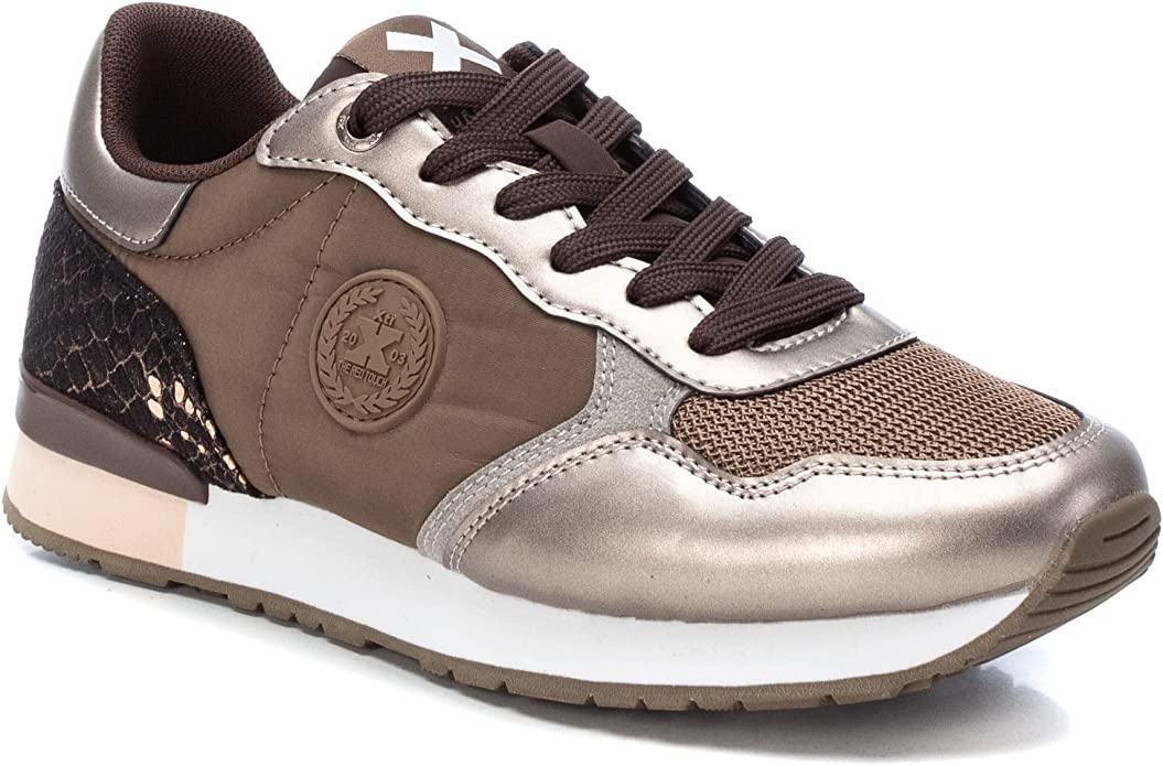 XTI Flat Sole Runner Taupe/ Pewter. XTW12