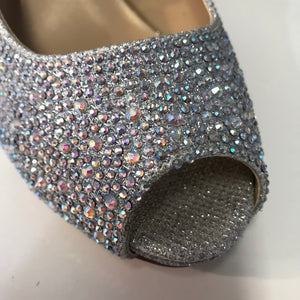 Lotus Astro Diamanté encrusted slingbacks  Silver Dress shoe